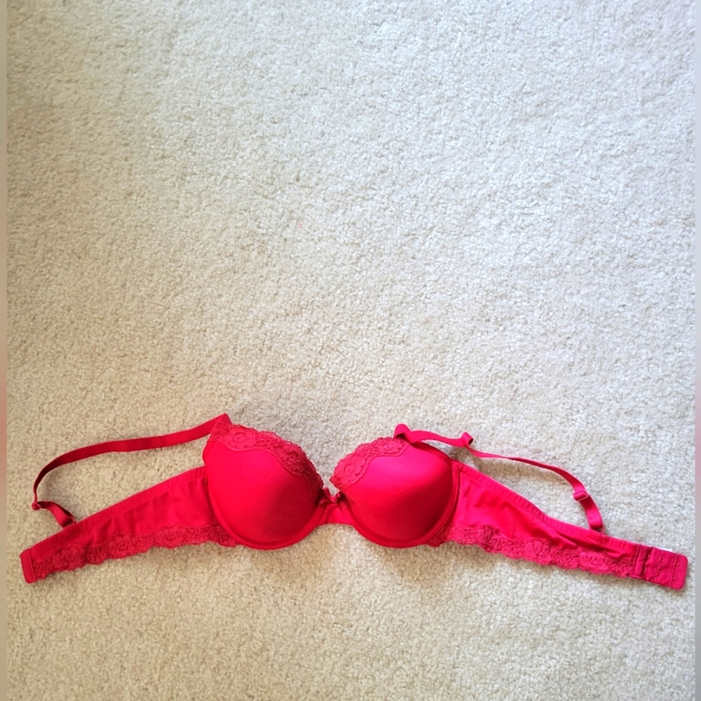 New Warner's 38B Lace Trim Fuschia Pink Underwire Bra